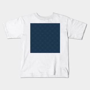 BLUE green geometric pattern Kids T-Shirt